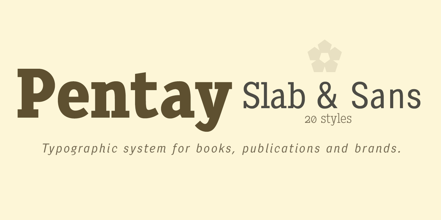 Пример шрифта Pentay Slab